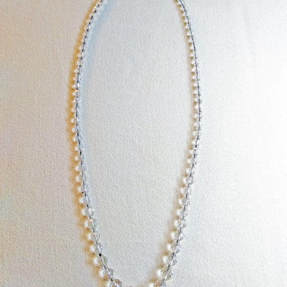 Vintage Crystal Glass Beaded Necklace - Picture 3 of 6